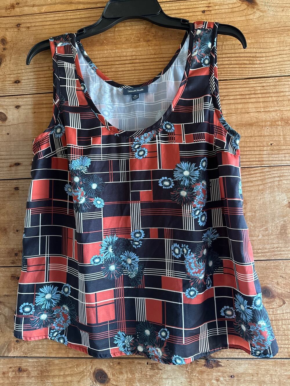 ModCloth Geometric Floral Print Tank Top